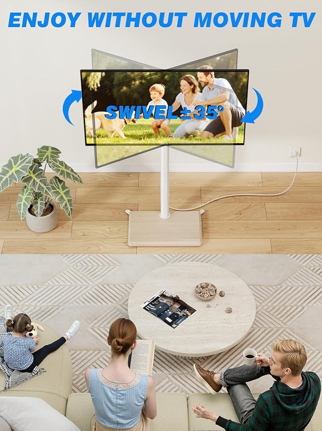 Rfiver Swivel Floor TV Stand