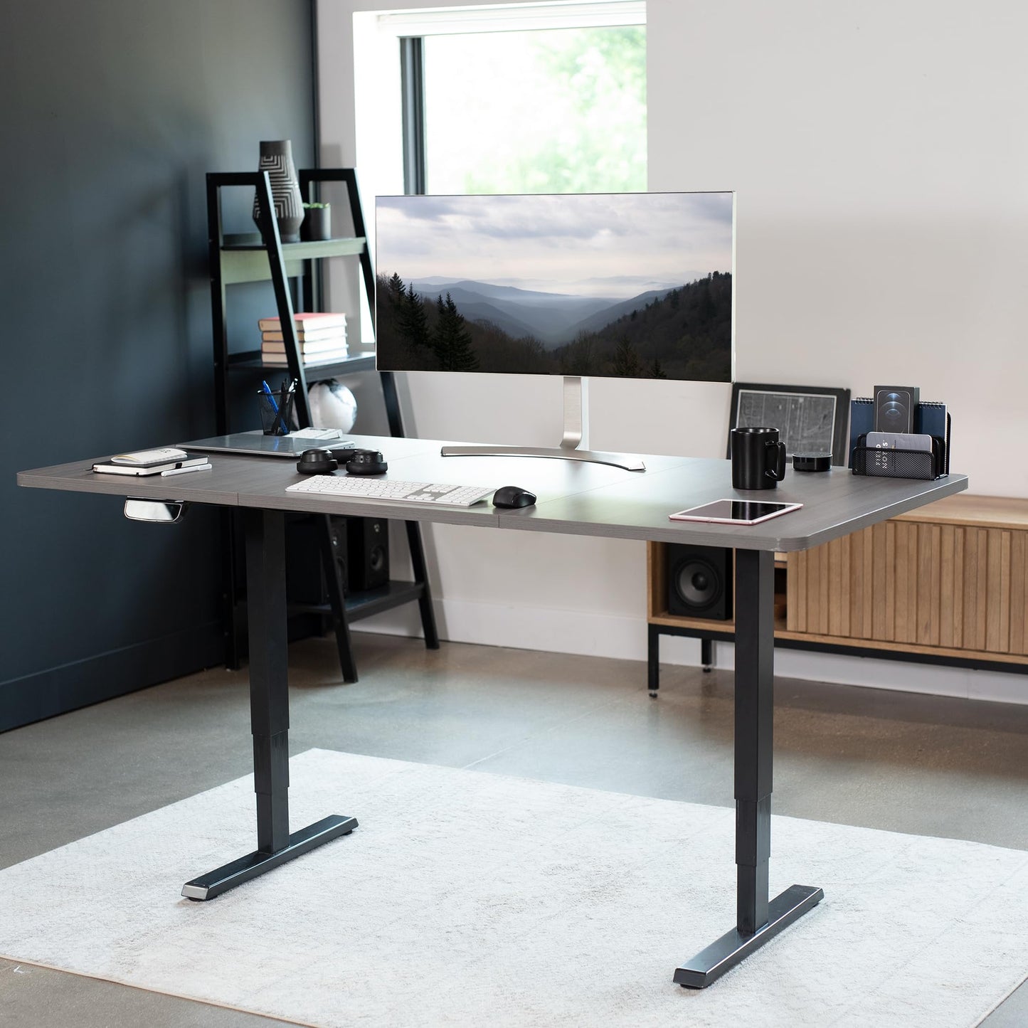 VIVO Universal 71 x 36 inch Table Top for Standard and Sit to Stand Height Adjustable Home and Office Desk Frames, Dark Gray Extra-Wide Desktop, DESK-TOP72-36G