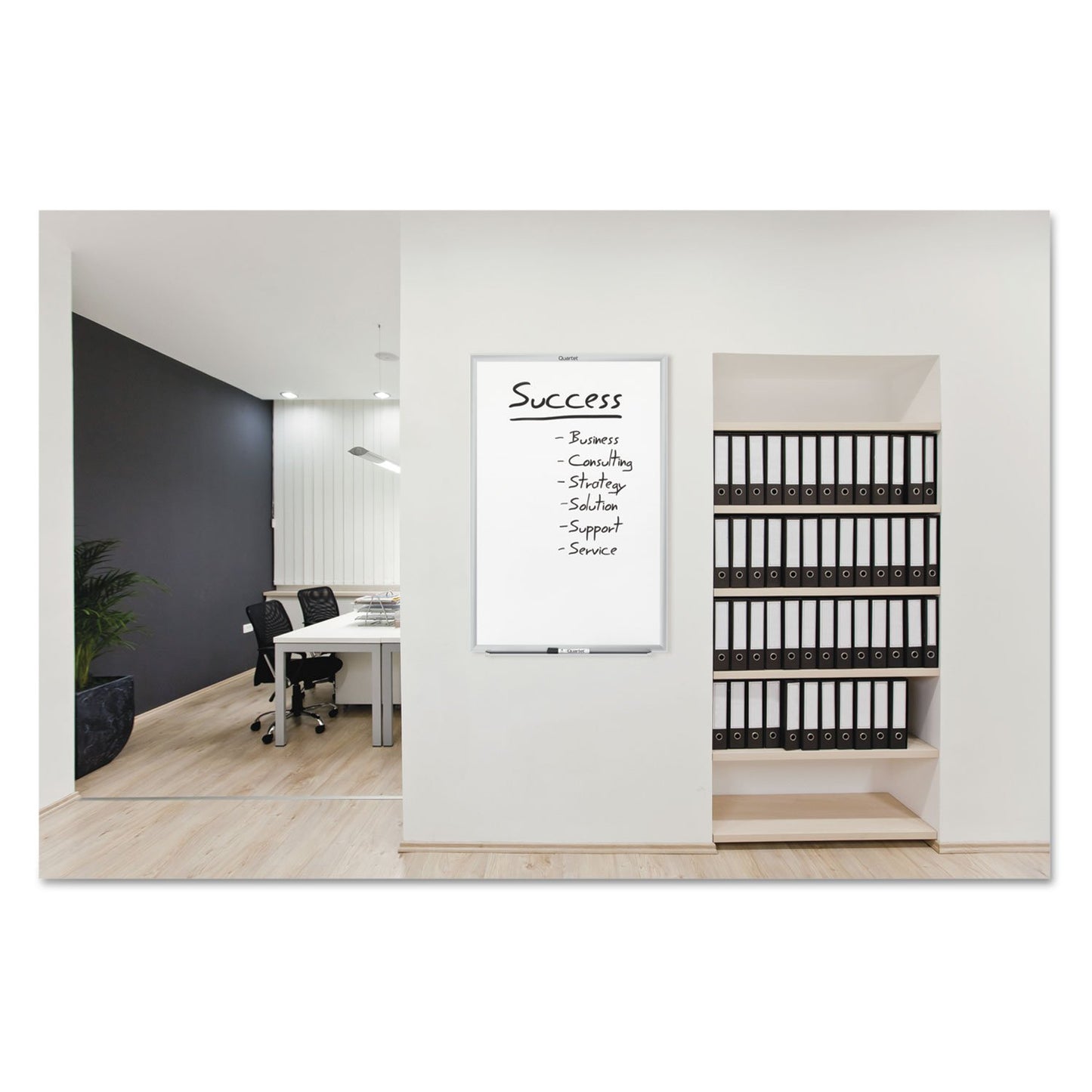 Quartet Magnetic Dry Erase White Board, 48"W x 36"H Whiteboard, Nano-Clean Surface Resists Ink Stains, Silver Aluminum Frame (SM534)