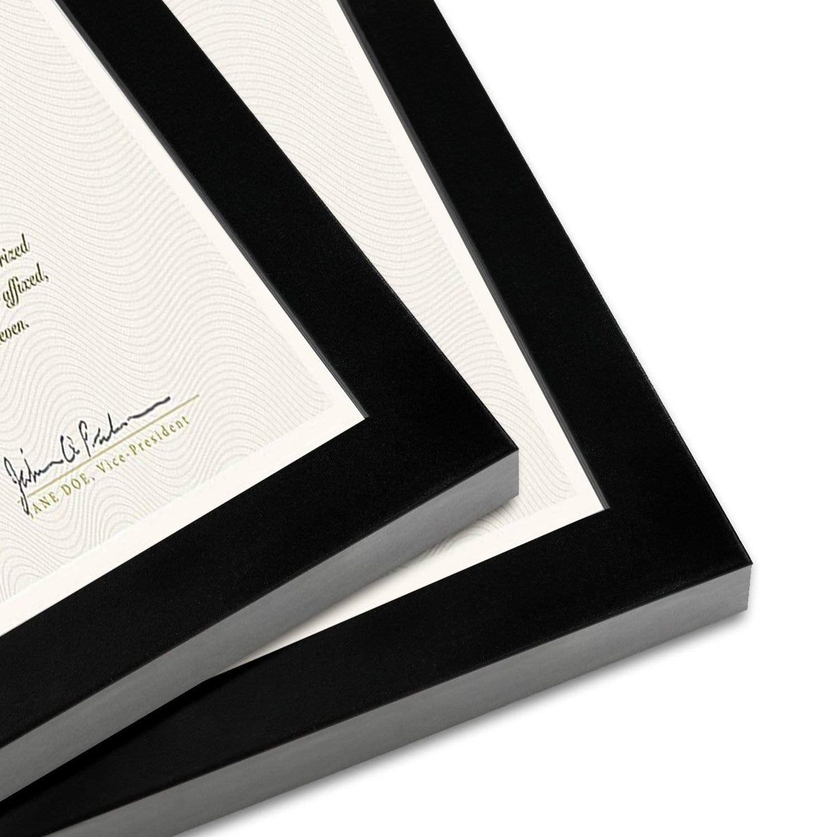 Americanflat 8.5x11 Diploma Frame with Shatter-Resistant Glass - Set of 2 - Document Frames with Engineered Wood - Legacy Collection - Certificate Frame for Tabletop and Wall Display - Black