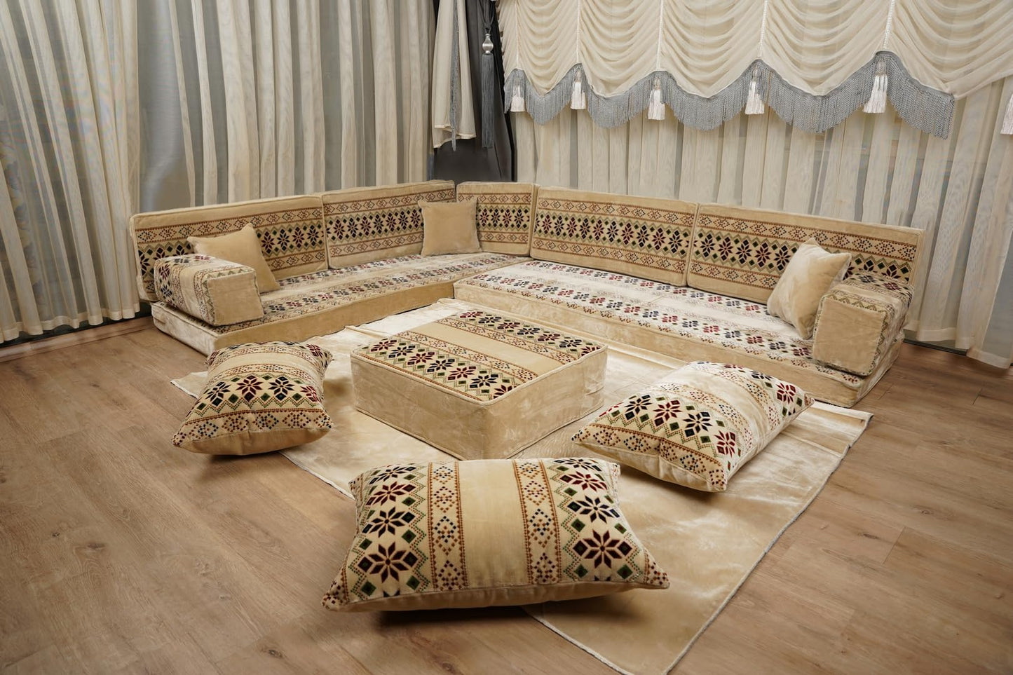 arabicsofa Traditional Floor Majlis Cushions – Modular Diwan Sectional Seating