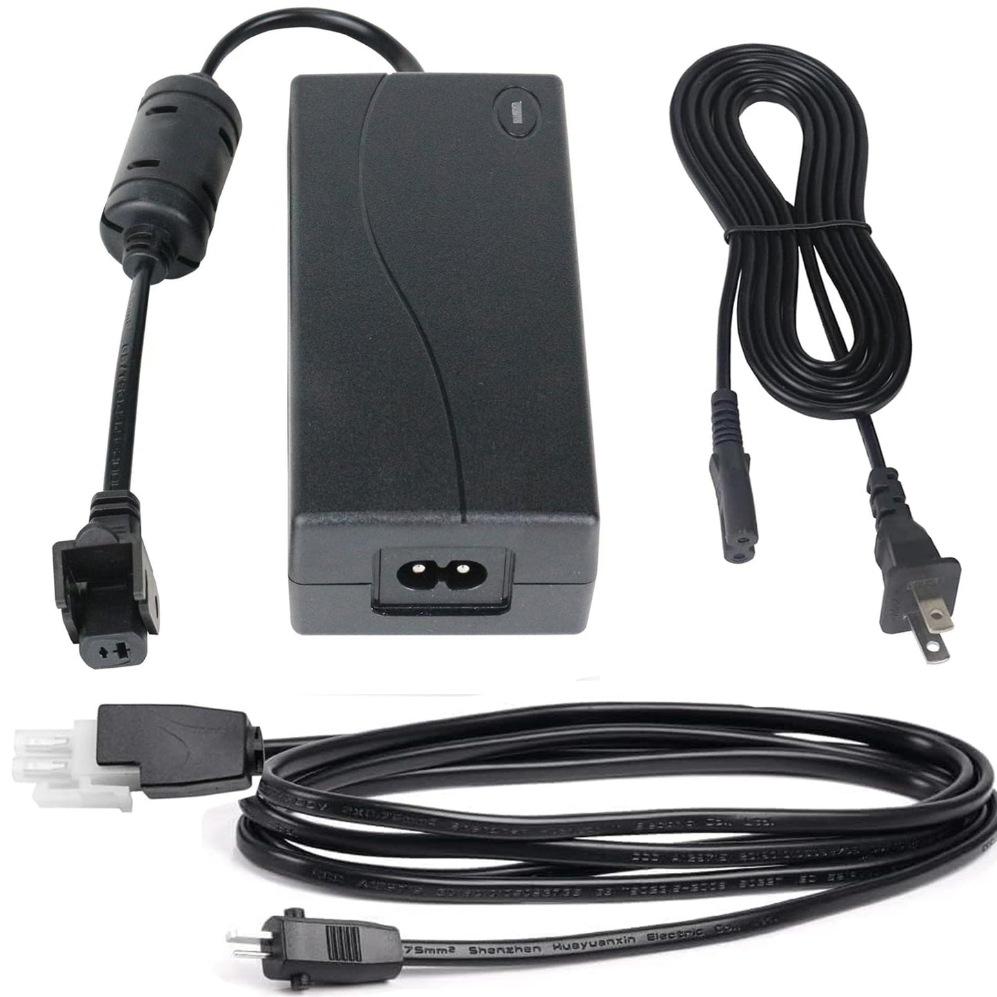 Power Adapter 2-Pin for Claiks P1.01.001 P101001 40" 48" 55" 63" 40x24 48X24 55X24 63X24 Inches Electric Standing Desk Adjustable Height Stand up Desk YH-K290018-C Power Supply Cord Charger PSU