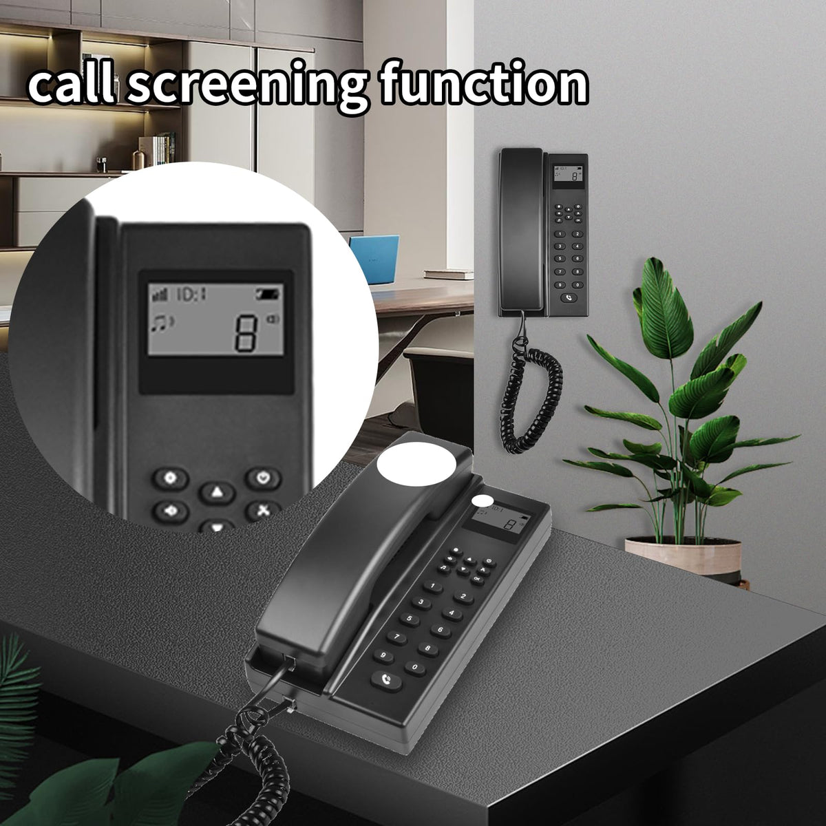 PANDAAR Intercoms Wireless for Home, Hands-Free Home Intercom Systems, 3280ft Long Range Wireless Intercom System for Business Office House Cordless Phones Intercoms (2 Pack,Black)