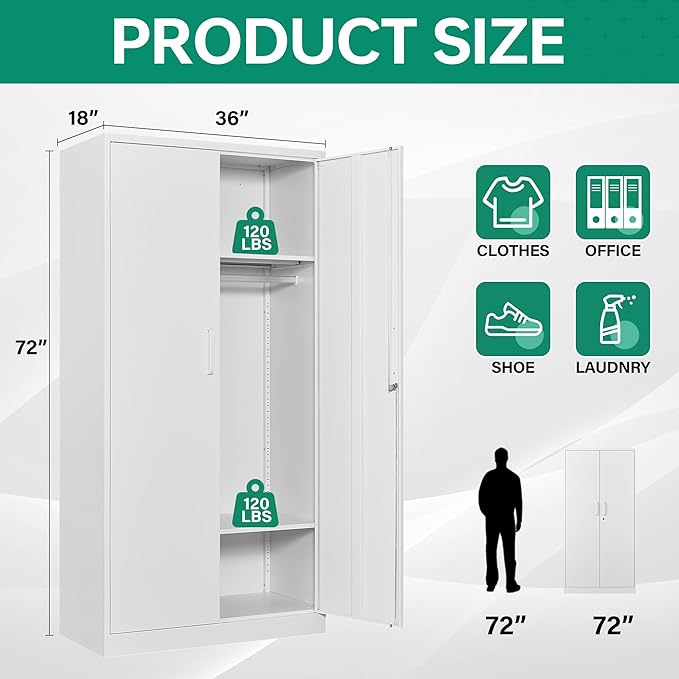Letaya Metal Wardrobe Cabinets