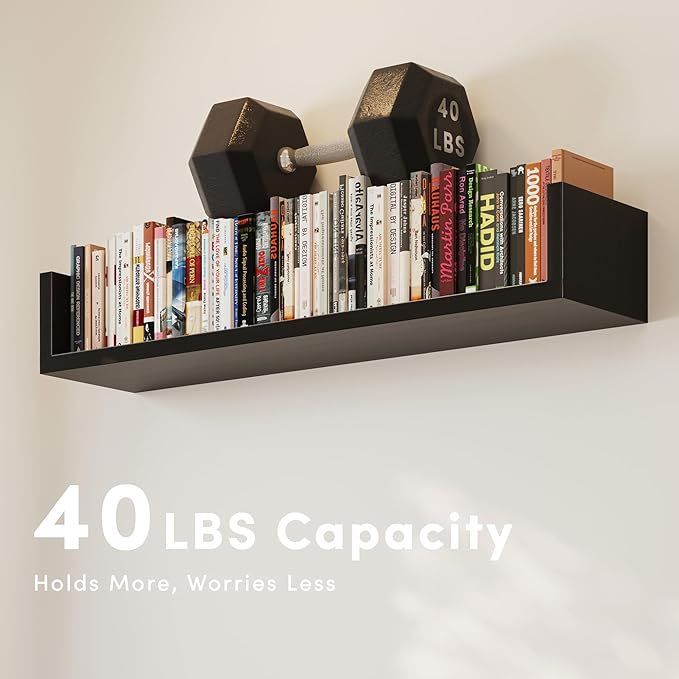 Wall Bookshelf, U Shaped Floating Bookshelf, Hanging Bookshelves