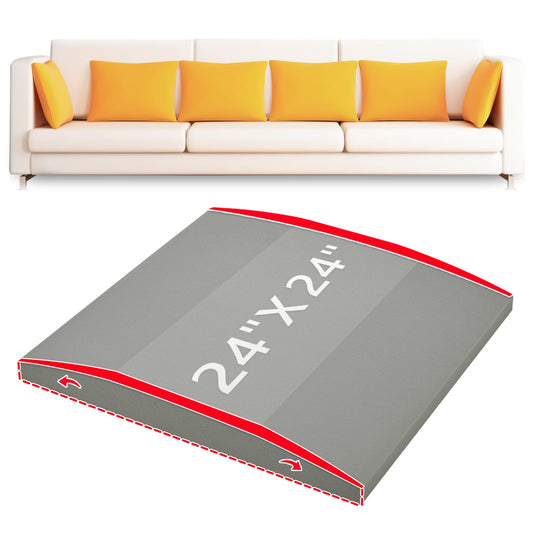 HAVARGO Couch Cushion Support High Density Foam 24X24X2.4 Inches Sofa Couch Supports for Sagging Cushions Light Grey 1Pc with Anti Slip Mesh Fabric