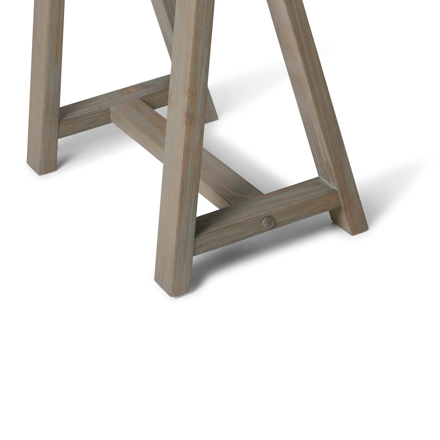 SIMPLIHOME Sawhorse SOLID WOOD Modern Industrial 60 inch Wide Home Office Desk, Writing Table, Workstation, Study Table Furniture in Distressed Grey