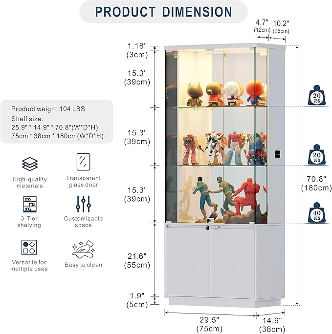 HNEBC 71'' Display Cabinet