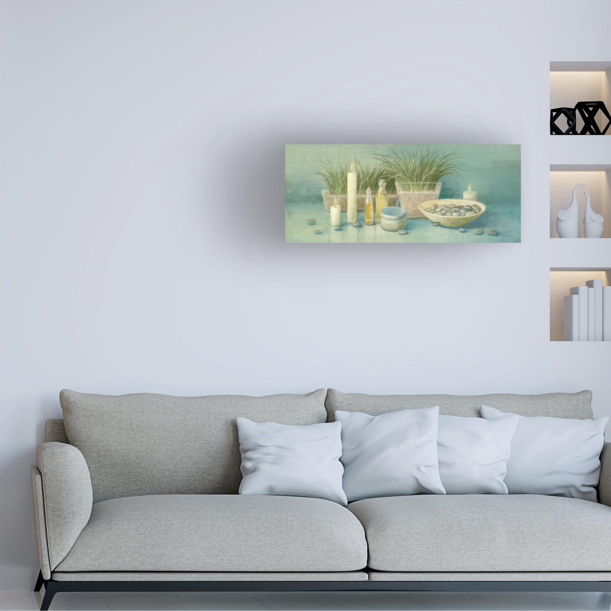 Trademark Fine Art Canvas Wall Art - Danhui Nai 'Tranquil Spa I' Wall Art for Living Room, Bedroom, or Office Décor