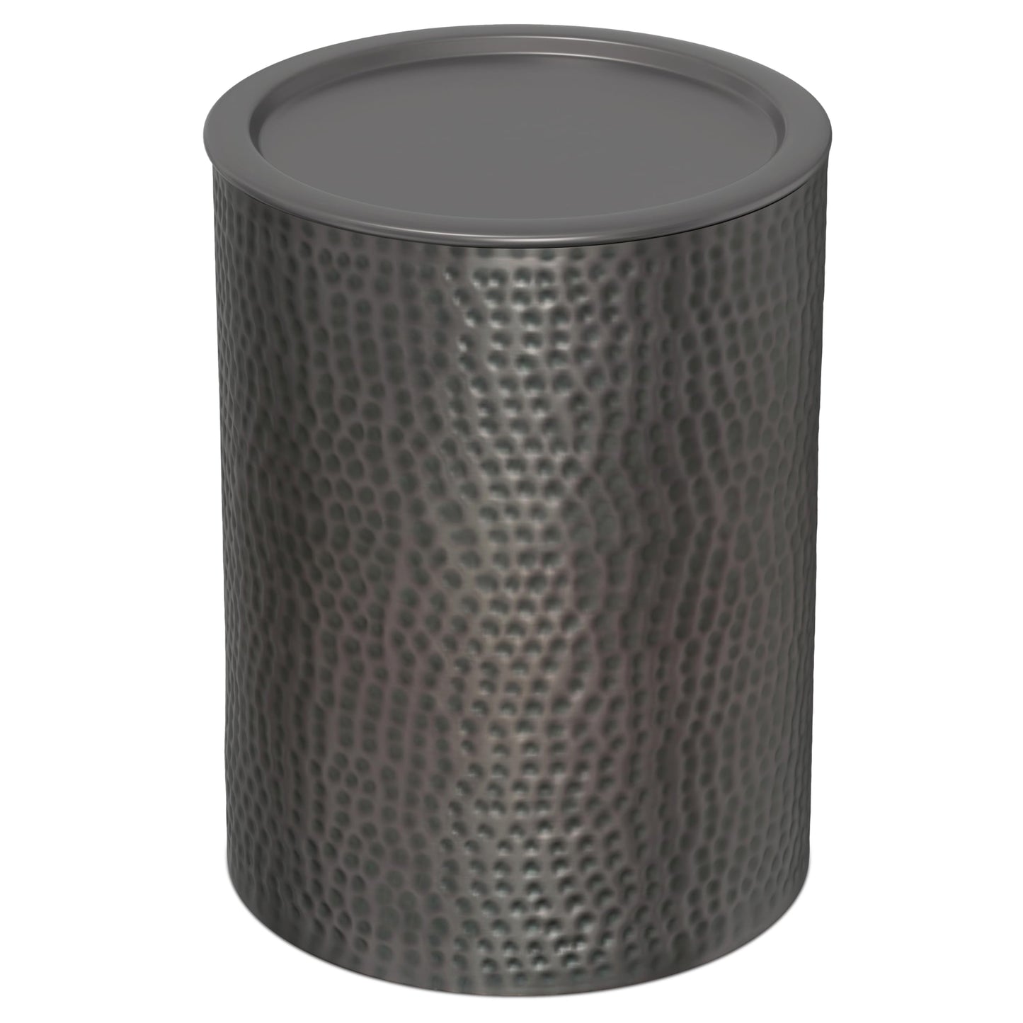 SIMPLIHOME Corbin Side Table – 16 inch Wide Metal Round Accent Table in Hammered Antique Copper, Industrial Style End Table for Living Room, Bedroom, or Office with Sturdy Base, Assembled