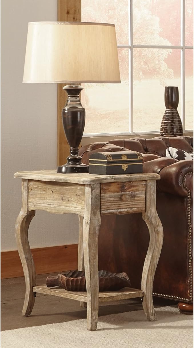 Rustic Reclaimed Wood Accent Table