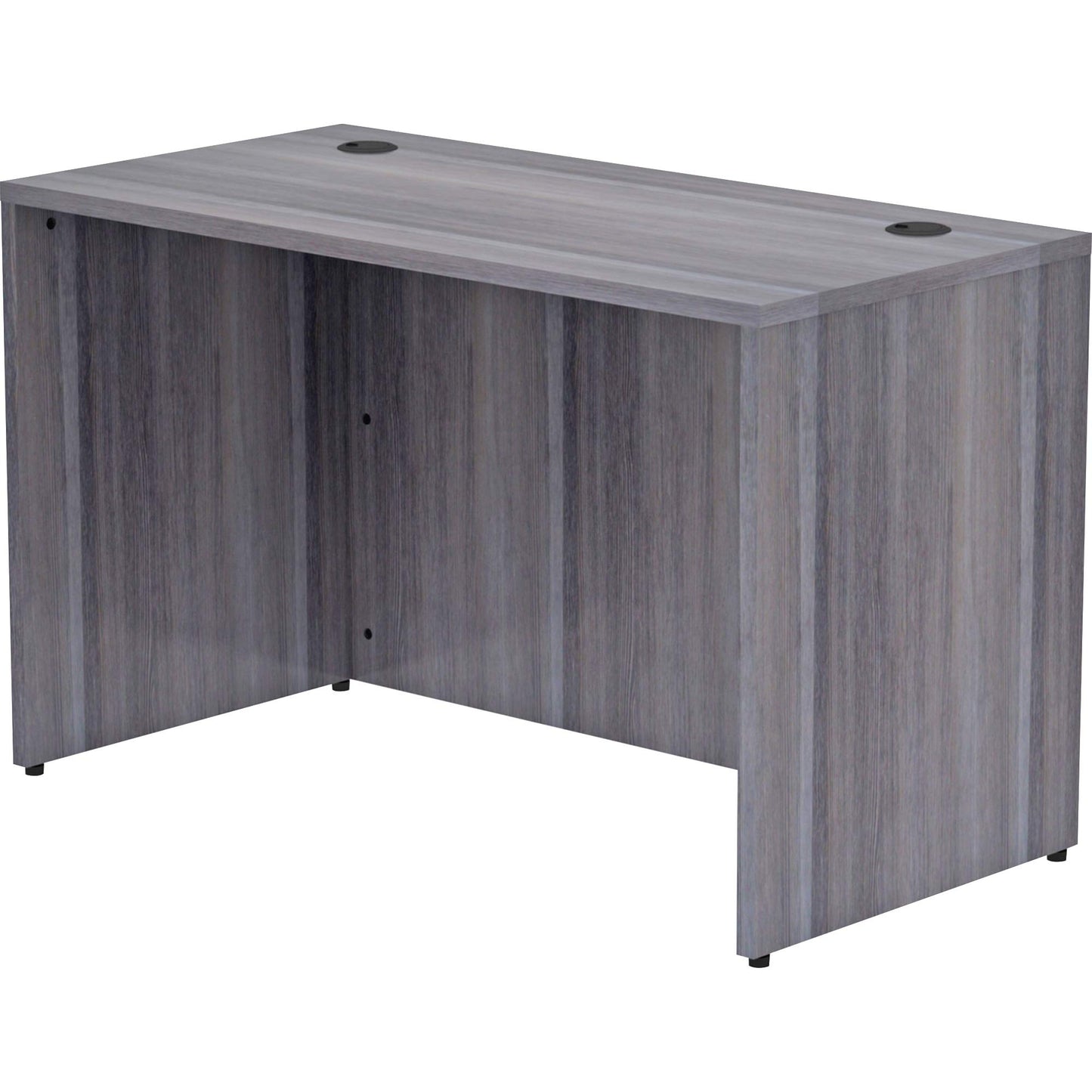 Lorell, LLR69549, Weathered Charcoal Laminate Desking Desk Shell, 1 Each