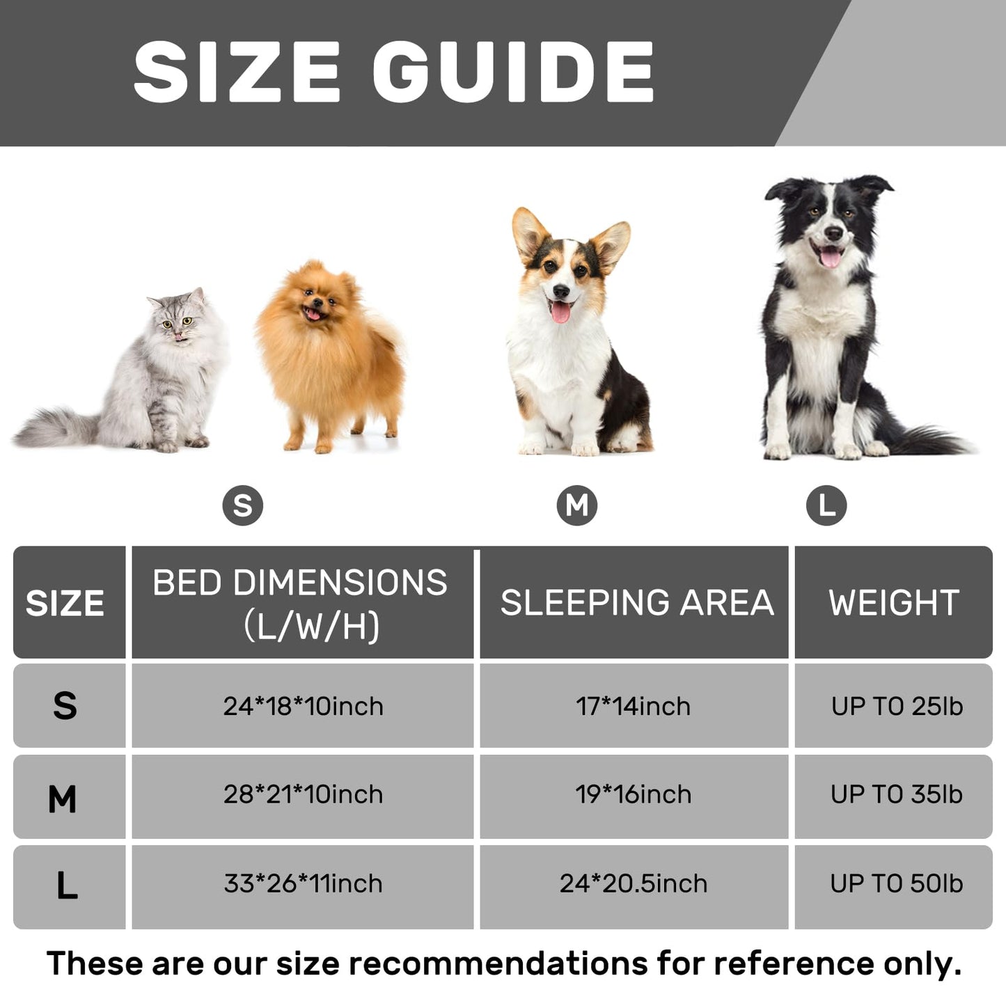 Hollypet Fluffy Dog Cat Bed Pet Couch Beds Plush Soft Warming Washable Puppy Bed for Small Medium Dogs and Large Cats, Dark Brown, 24" L x 18" W x 10" Th