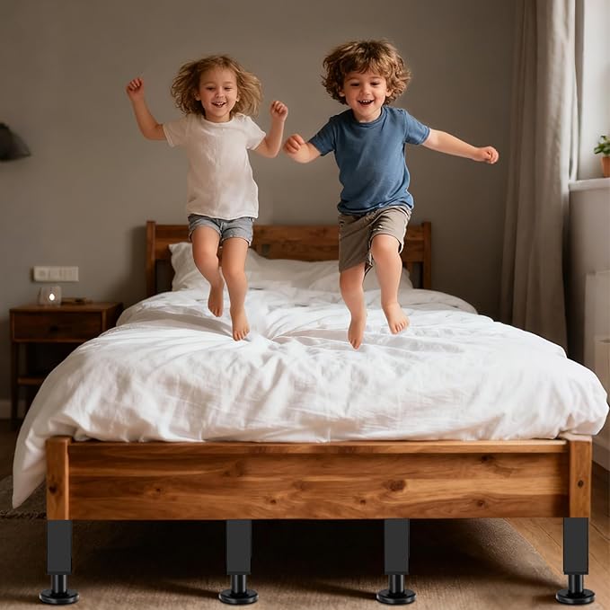 Bed Support Legs, 7.3-12 in Heavy Duty Metal Furniture Feet