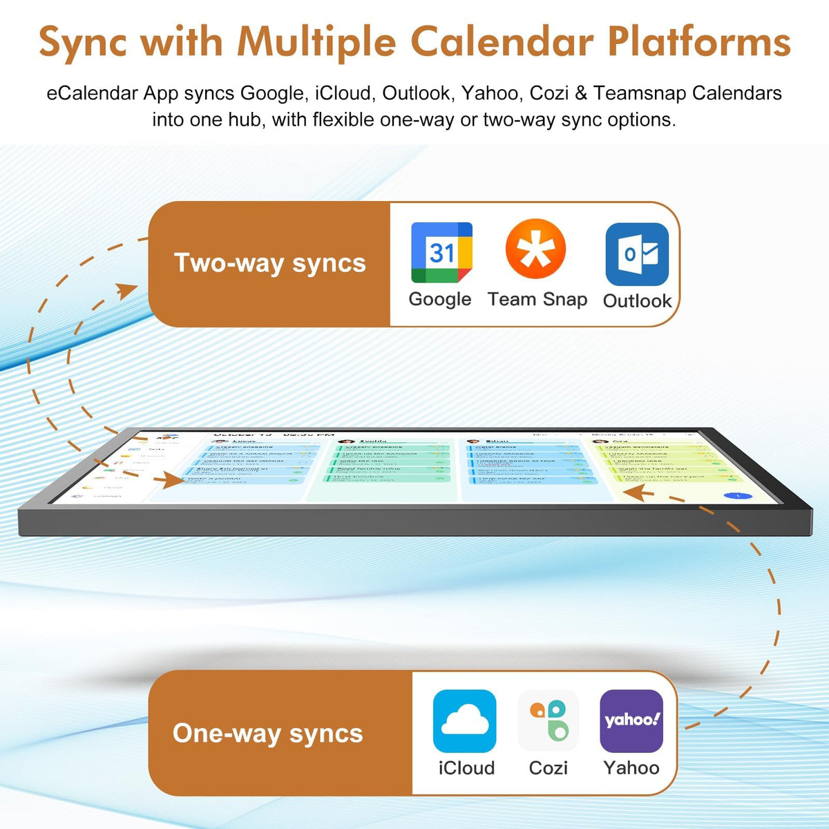 27-inch Wall Planner Digital Calendar-Chore-Chart - Full HD Interactive Touchscreen, Electronic Calendar, Task Rewards System, No Subscription, Sync Online Cal Via App, Wall Mountable, Gift for Dad