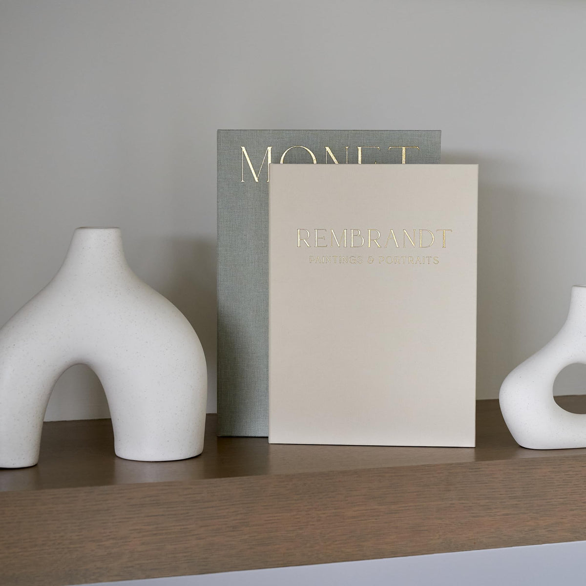 ZICOTO Set of 2 Beautiful Decorative Linen Books - Aesthetic Faux/Fake Books for Modern Home Decoration on Coffee Table, Bookshelf or Mantel - Stylish Keepsake Box and Photo Storage Solution