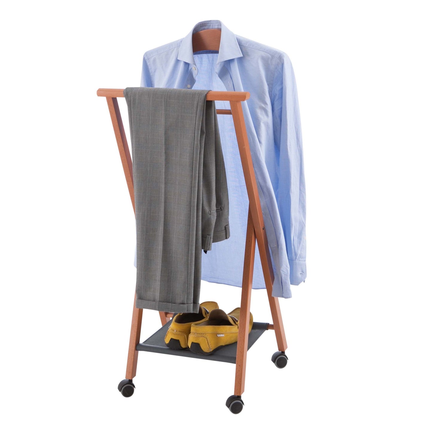 Arredamenti Italia AR_IT- 119 NELSON folding bedroom valet, finishing cherry wood