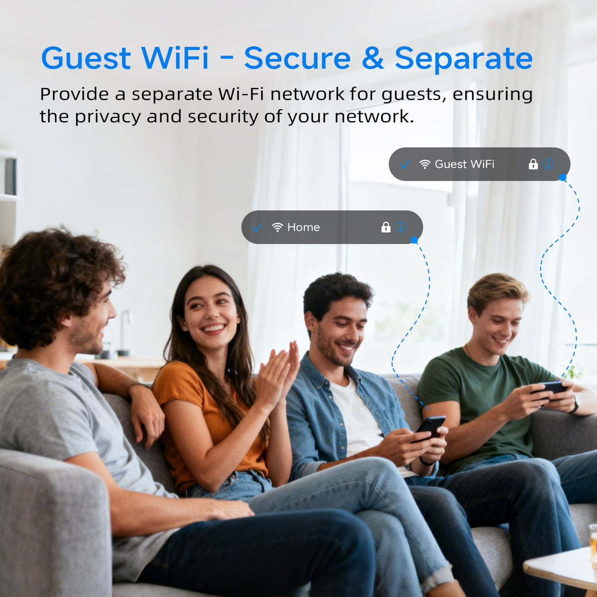 DBIT N300 2.4GHz WiFi Router with WISP Wireless Repeater Mode Internet Router for Security Cameras, IoT Smart Home Devices - Guest Network, Internet Access Control, WPA2, WPS, Easy Setup (T1 Pro)