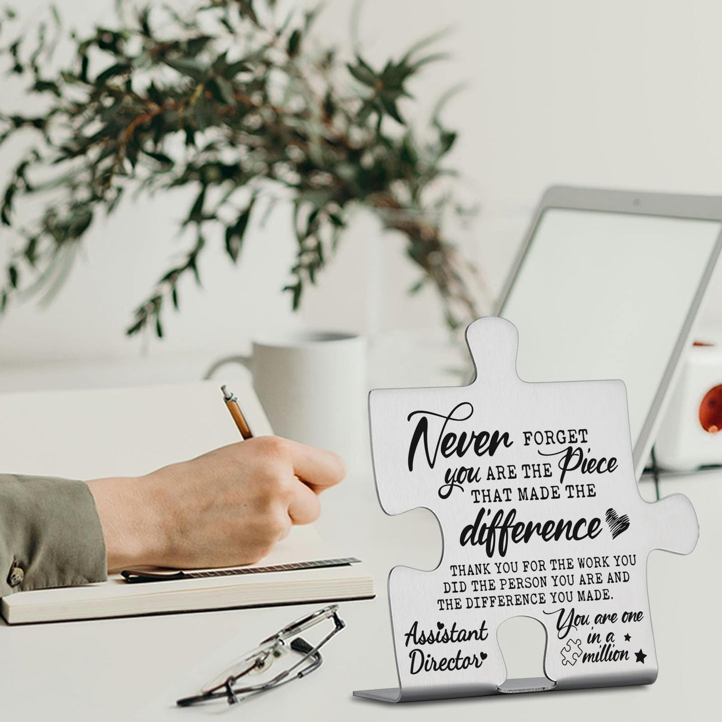 Assistant Director Gifts, Thank You Appreciation Gifts for Assistant Director Week Birthday Christmas Office Desk Decor Puzzle Piece Decorative Signs Plaques YCC29