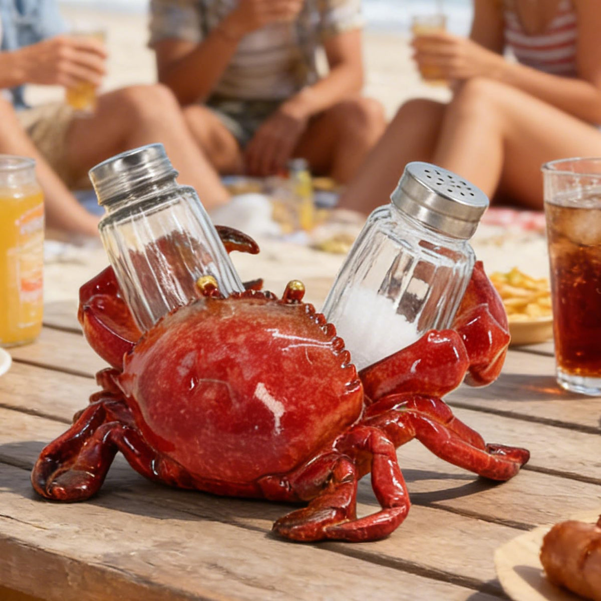 Red Crab Kitchen Accessories Decorative Salt And Pepper Shakers Funny For Table Coastal Kitchen Decor Nautical Beach Theme Ocean Style Dining Table Decorations