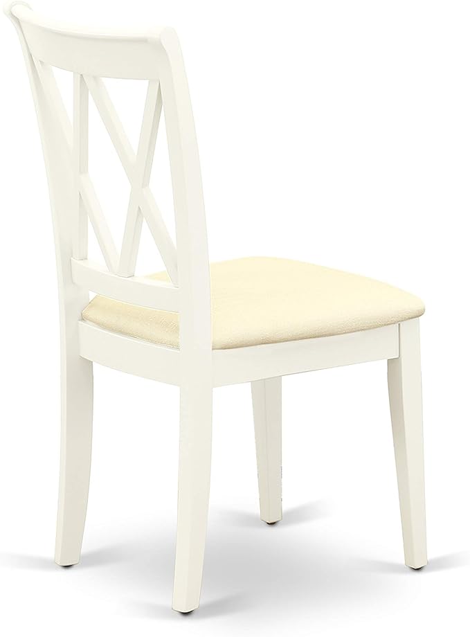 East West Furniture CLC-LWH-C Clarksville Kitchen Dining Chairs