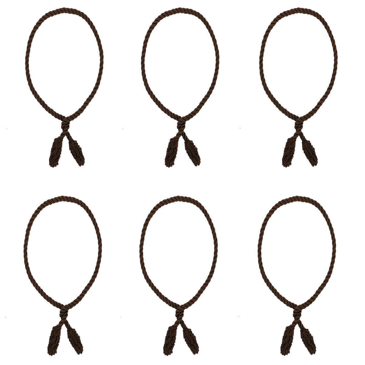 Haute Decor Decorative Garland Ties, 6 Pack, 20 inches (Burgundy) - Easily Hang and Secure Garland, Lights, and Decorations - Strong Inner Wire