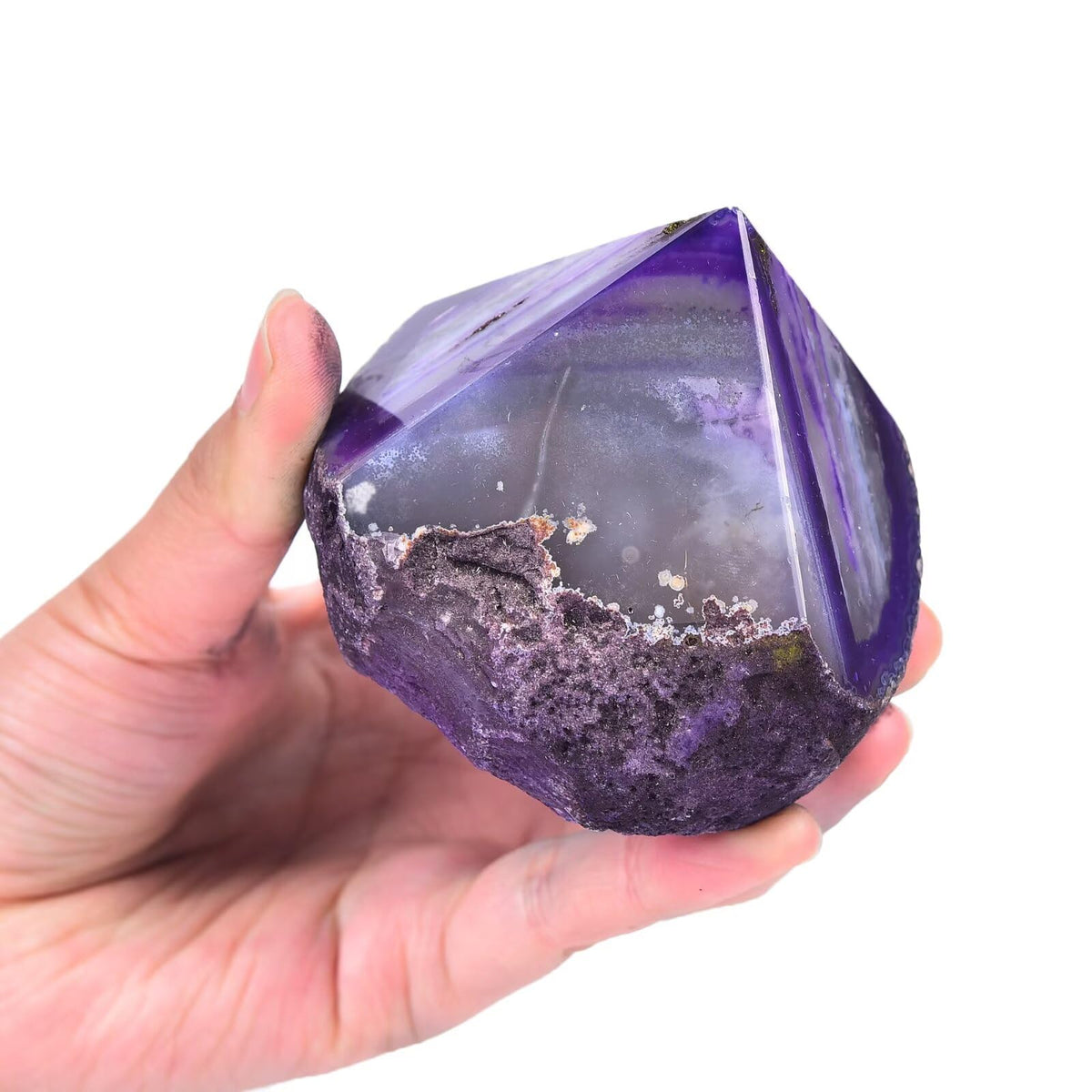 CNYANFEI Dyed Purple Agate Tower Irregular Crystal Wand 0.6-1.1 Lbs