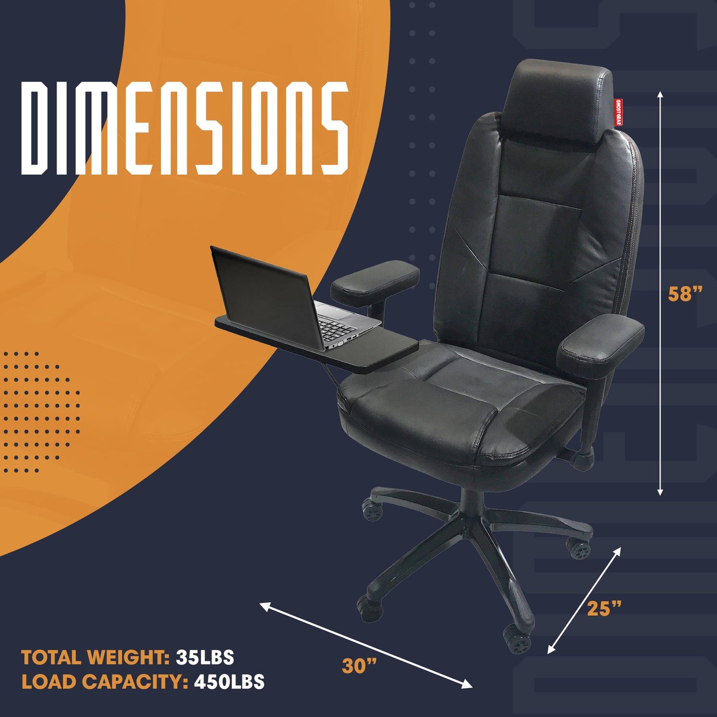 Home Office Desk Chair, Ergonomic Computer Swivel Task Chair with Lumbar Support, Flip-up Armrests, Black