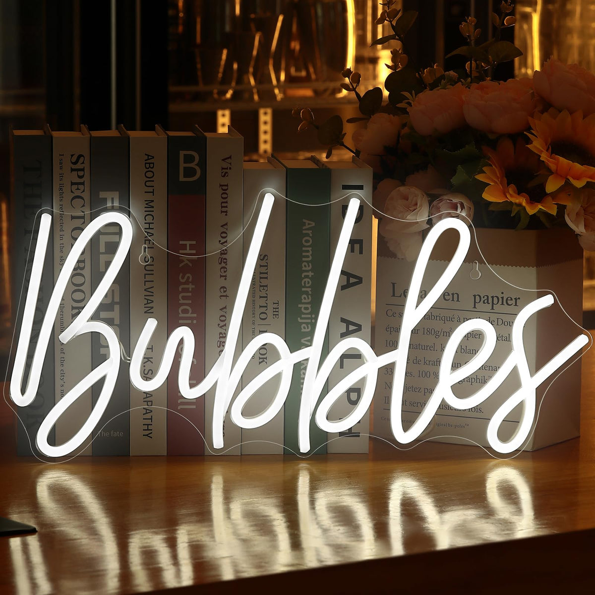 Bubbles Neon Signs for Wall Decor,LED Sign for Home Bedroom Decor,Neon Lights Signs for Wedding,Party,Happy Birthday,Christmas Yes To Champagne Wall LED Neon Signs Aesthetic Room Decor(17.3x8.3 inch)
