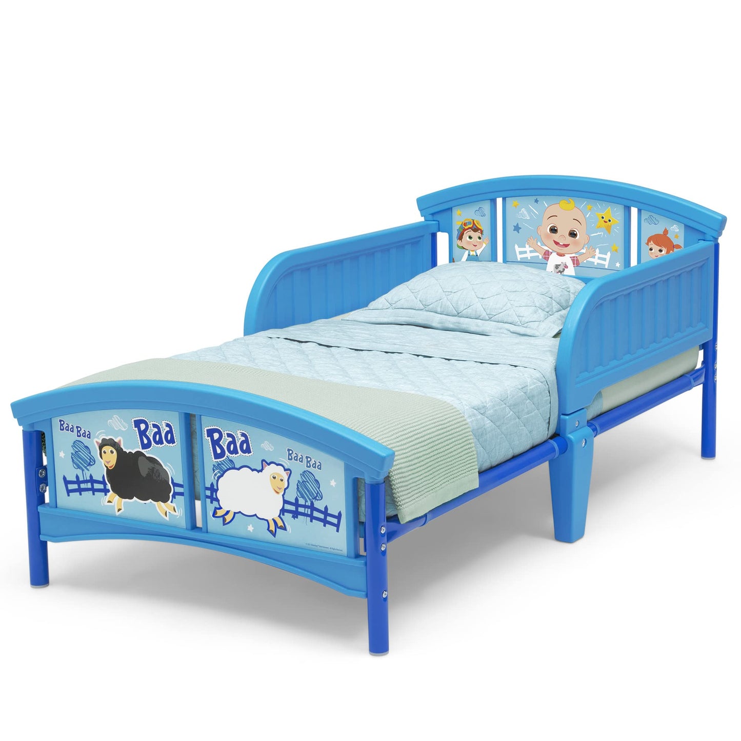 Delta Children Plastic Toddler Bed, Plastic/Steel, CoComelon