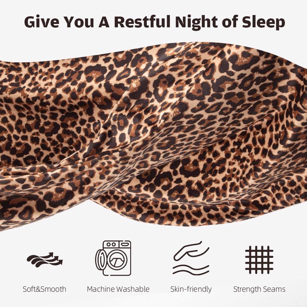 Chilling Home Pregnancy Pillows, U Shaped Maternity Pillow for Pregnant Women with Velvet Removable Cover, 55 inch Pregnancy Pillows for Sleeping, Body Pillows for Adults Full Support, Leopard Print
