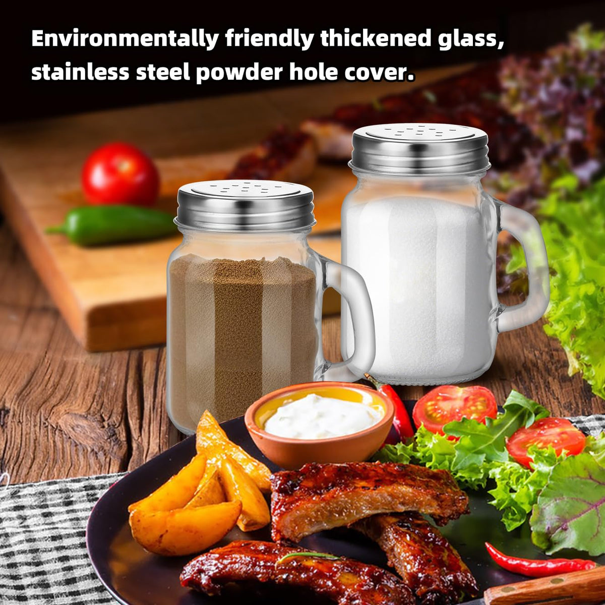 12Pcs 4oz Clear Glass Spice Bottle Salt Shakers Household Spice Bottles Salt and Pepper Shakers Kitchen Seasoning Jar Multipurpose Condiment Jar Seasoning Shaker Salt Container Pepper Jar (12)