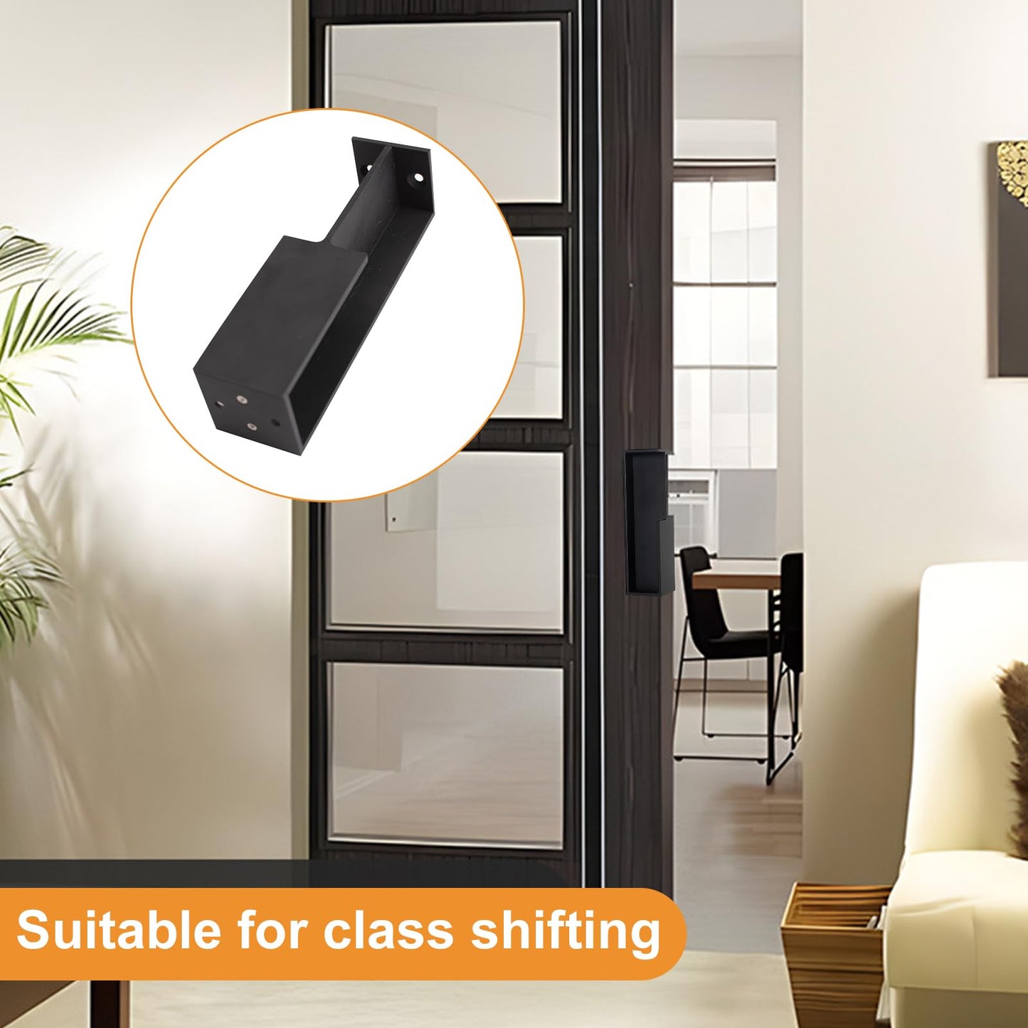 MOROBOR 1 Pcs Pocket Door Edge Pull, Hidden Handle, Sliding Door Pull Hardware, Recessed Finger Flush Pull for Sliding Barn Drawer Cupboard Wardrobe(Black)