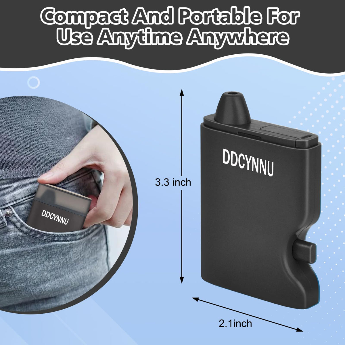 Portable Spice Dispenser, Upgraded Protective Cap Design Multi Functional Discrete Salt Dispenser Spice Shakers for Easy Use (Black)