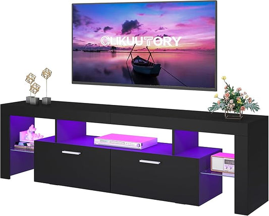 Clikuutory Modern Lighting 63 inch TV Stand