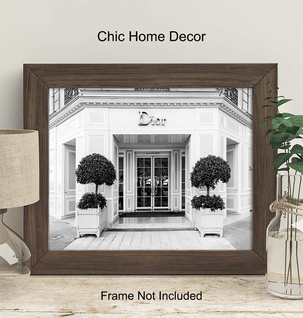 Glam Wall Decor Photo of Christian Dior Store - High Fashion Design Wall Art Picture - Designer Decor - Glamour Art Gift for Women - Designer Fashion Luxury Couture Home Decoration Poster 8x10