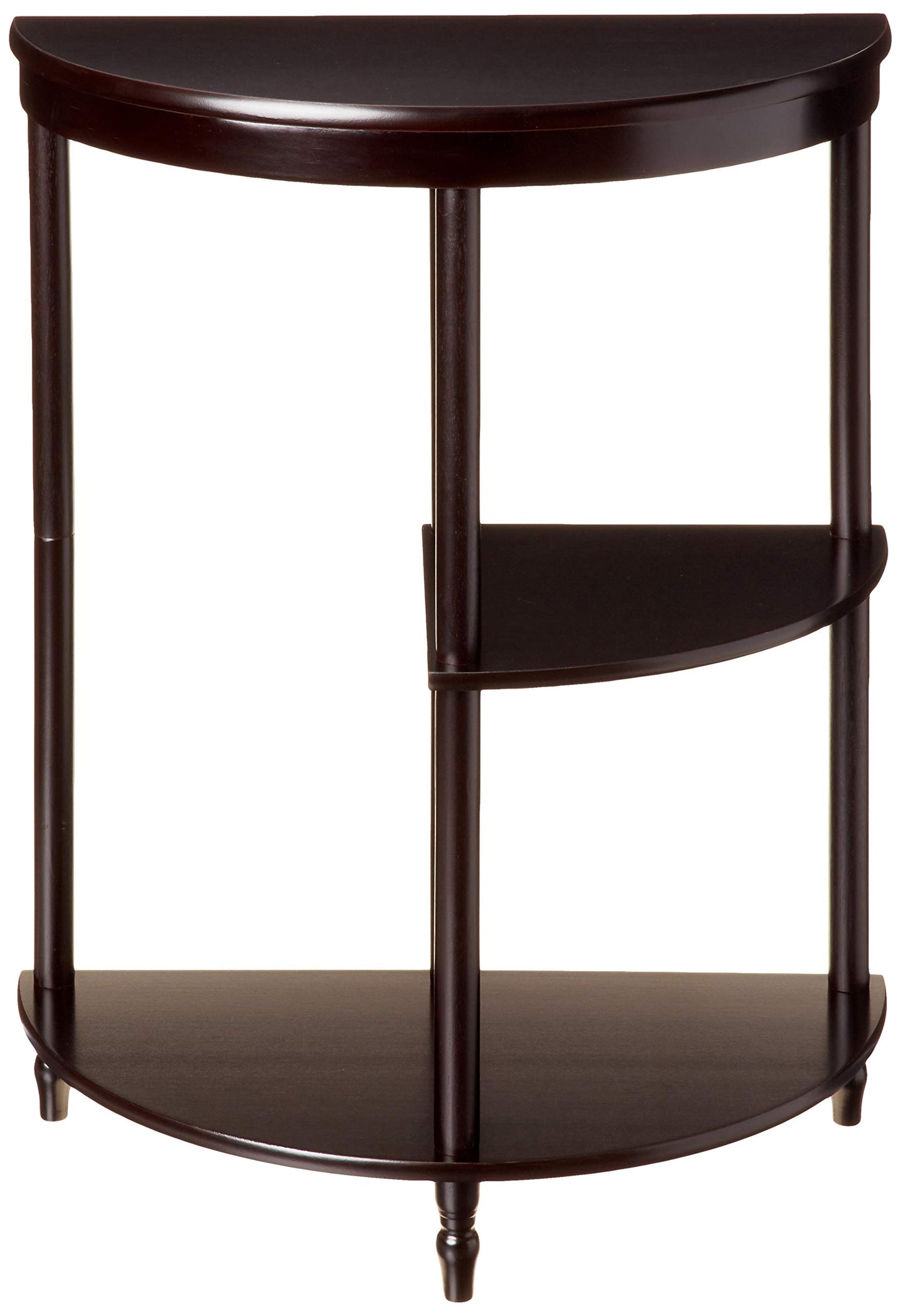 Frenchi Furniture Cherry 3-Tier Crescent ,Half Moon ,Hall / Console Table/End Table
