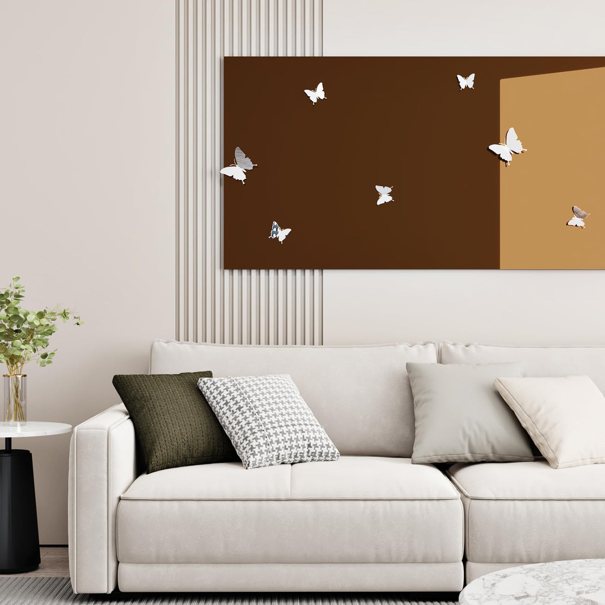 WESTICK Glossy Brown Mirror Stickers Self Adhesive Flexible Mirror Film Peel and Stick Mirrors Contact Paper Tawny Metallic Permanent Vinyl Wrap for Cabinets Appliances Shelf Liner DIY Decor 15.8"X80"