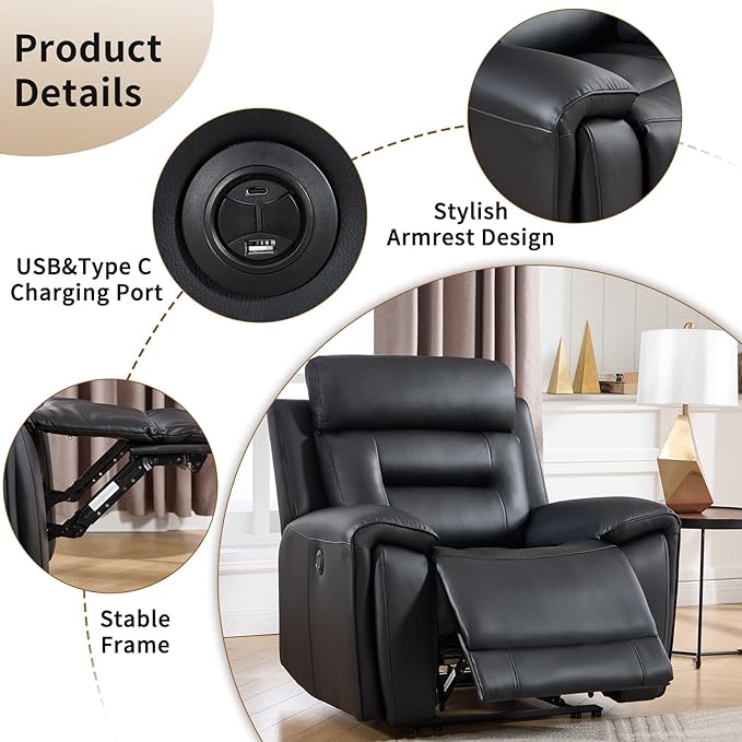 ANJ Power Reclining Loveseat Sofa