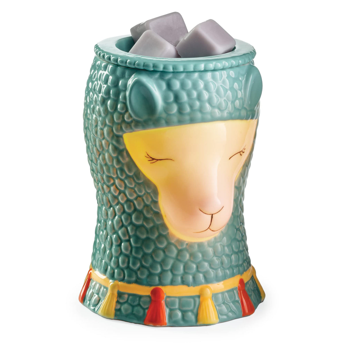 Candle Warmers ETC. Illumination Fragrance Warmer- Light-Up Warmer for Warming Scented Candle Wax Melts and Tarts or to Freshen Room, Blue Llama