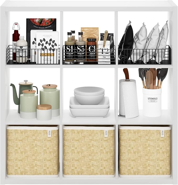Furinno Cubicle Open Back Decorative Cube Storage Organizer