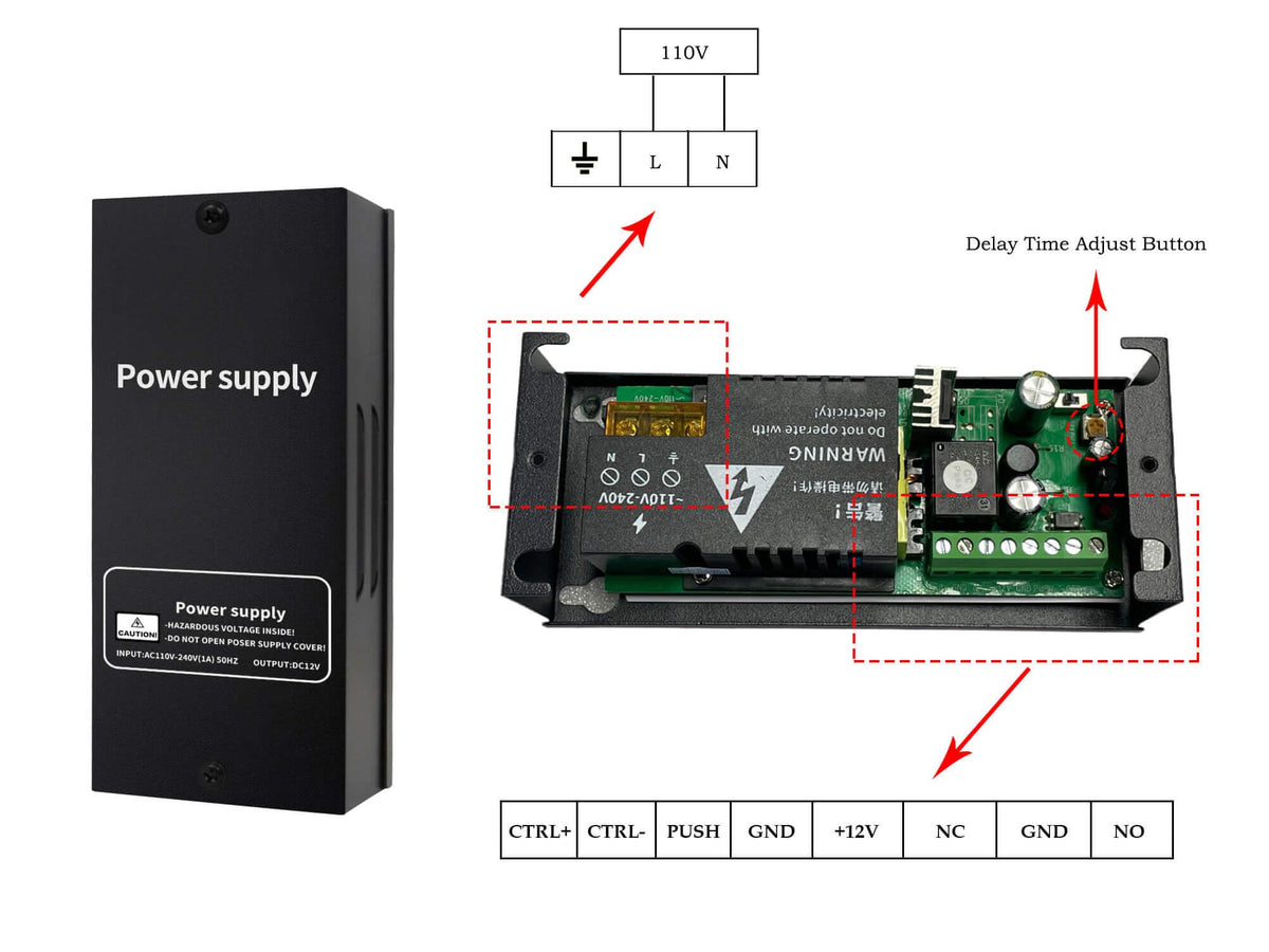 Door Access Control System 1200lbs Magnetic Lock Kit with ZL Bracket 4 Remote Controls Stainless Steel Exit Button