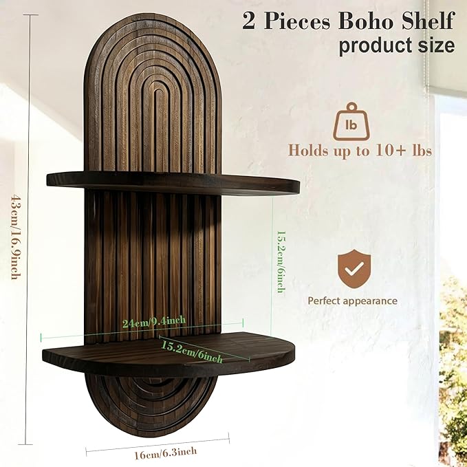 Boho Shelves Bohemian Decorative Wall Shelves Boho Chic Wall Decor