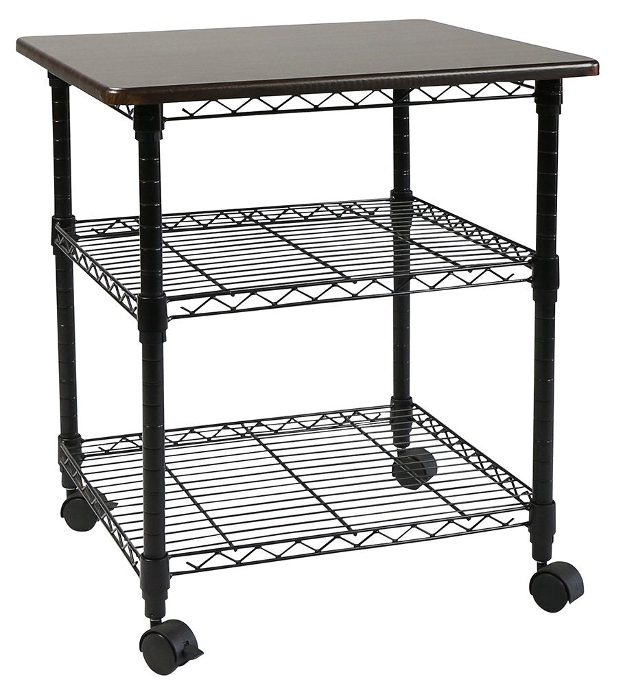 Apollo Hardware Printer Stand Series / 3 Tier Printer Stand(Black) 18" Wx21 Lx27 H (3 Tier)