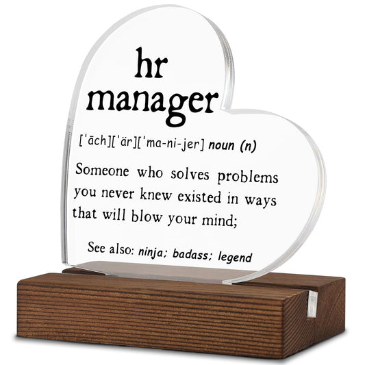 HR Manager Gifts, Human Resources Manager Gifts, Funny HR Manager Gifts, Funny HR Gifts, HR Humor Gifts, HR Office Decor, HR Gifts for Coworkers Women Manager Desk Decorative Sign GHH3