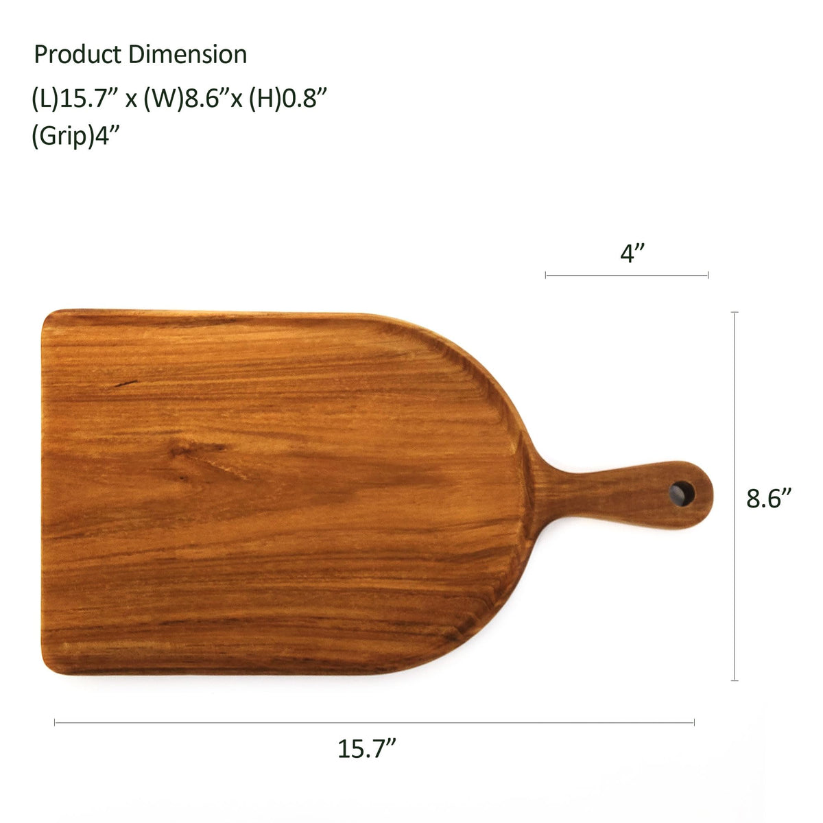 TREE FORK Hand Carved Teak Wood Decorative Wooden Cutting Board Serving Platter Tray Plate, FSC Certified 100% No Glue Whole Piece, Cheese Charcuterie Tapas Sushi Appetizer Baord, Wide