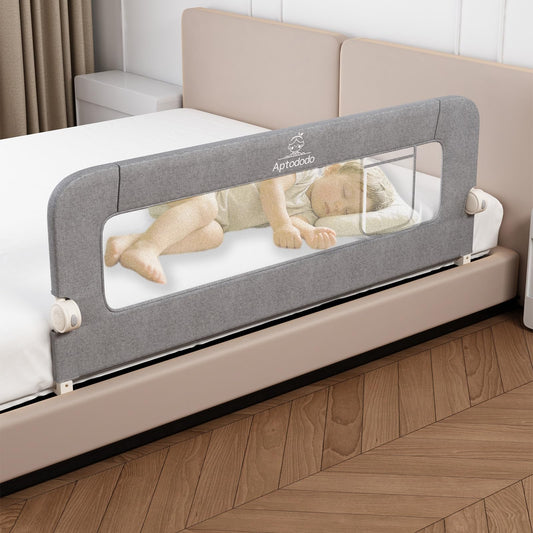 Aptododo 59" Upgraded Bed Rail for Toddlers with U-Shape Base, Toddler Bed Rails with More Stable and Secure, Fit for Twin, Full, Queen Size Bed,High/Low Mattresses, Box/Platform Bed