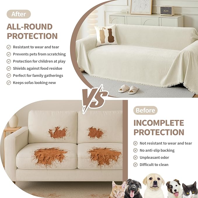 Armchair Couch Cover for Dogs 1 Cushion, Washable Recliner Covers Sofa Protector
