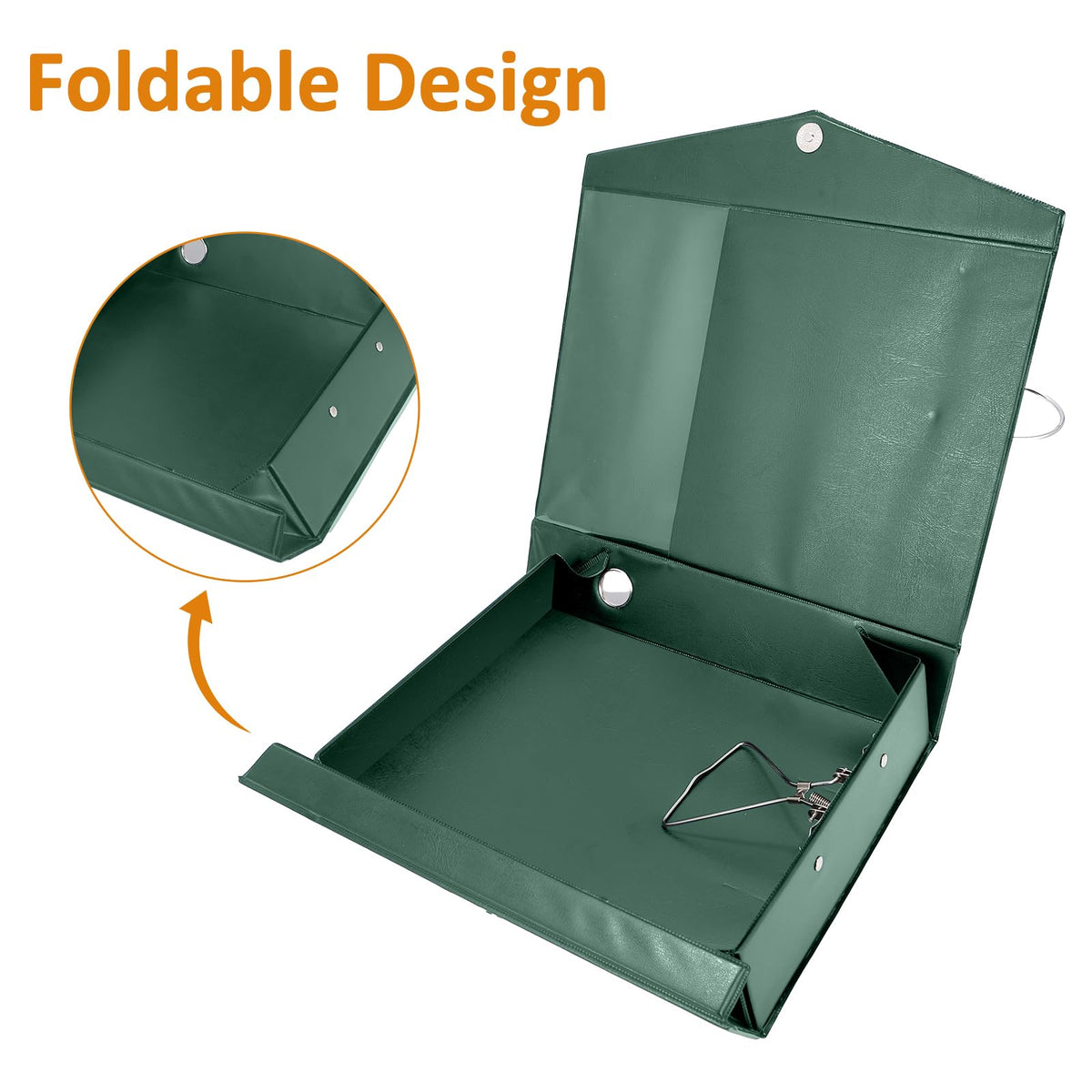 HUA JIE A4 Storage File Boxes Plastic Archives Cases with Clip, PVC File Folder Organizer Document Storage Filing Box for Office,32.5×6.5×24 cm, Green(Pack of 6)