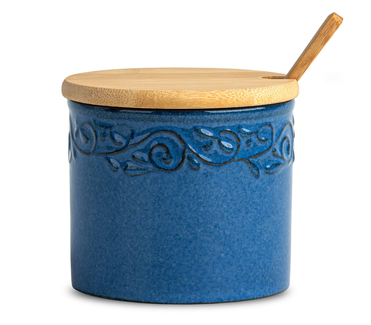 dgudgu Sugar Bowl With Lid And Spoon Blue Ceramic Jar Sugar Cube Container Sugar Dish With Lid And Spoon Sugar Cube Holder